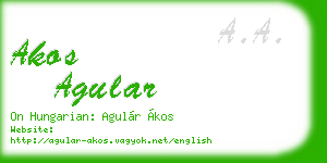 akos agular business card